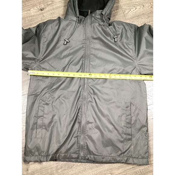 Totes Mens Gray Water-Resistant Hooded Jacket W/ Fleece Lining & Zip Size L - Picture 4 of 10